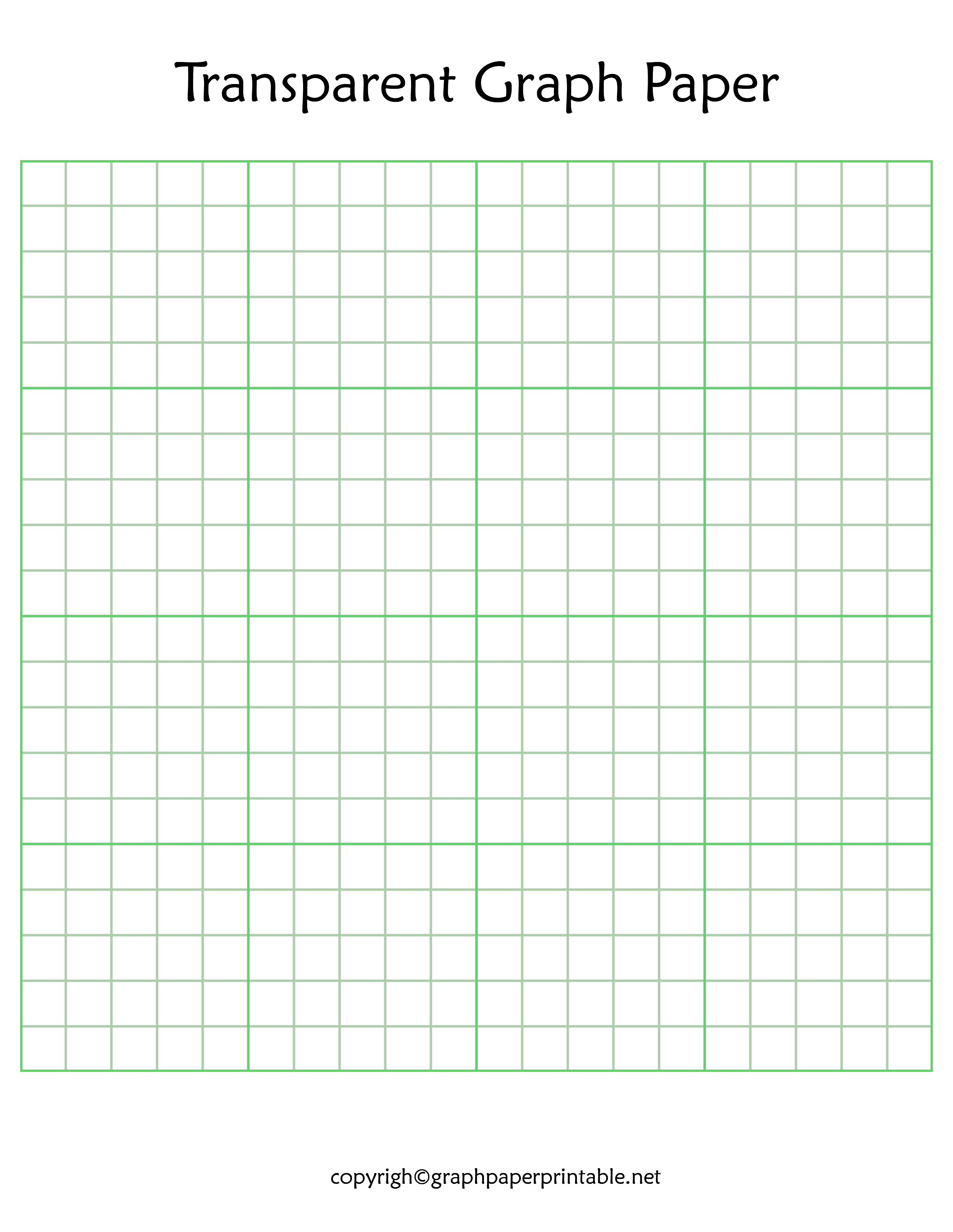 Free Transparent Graph Paper