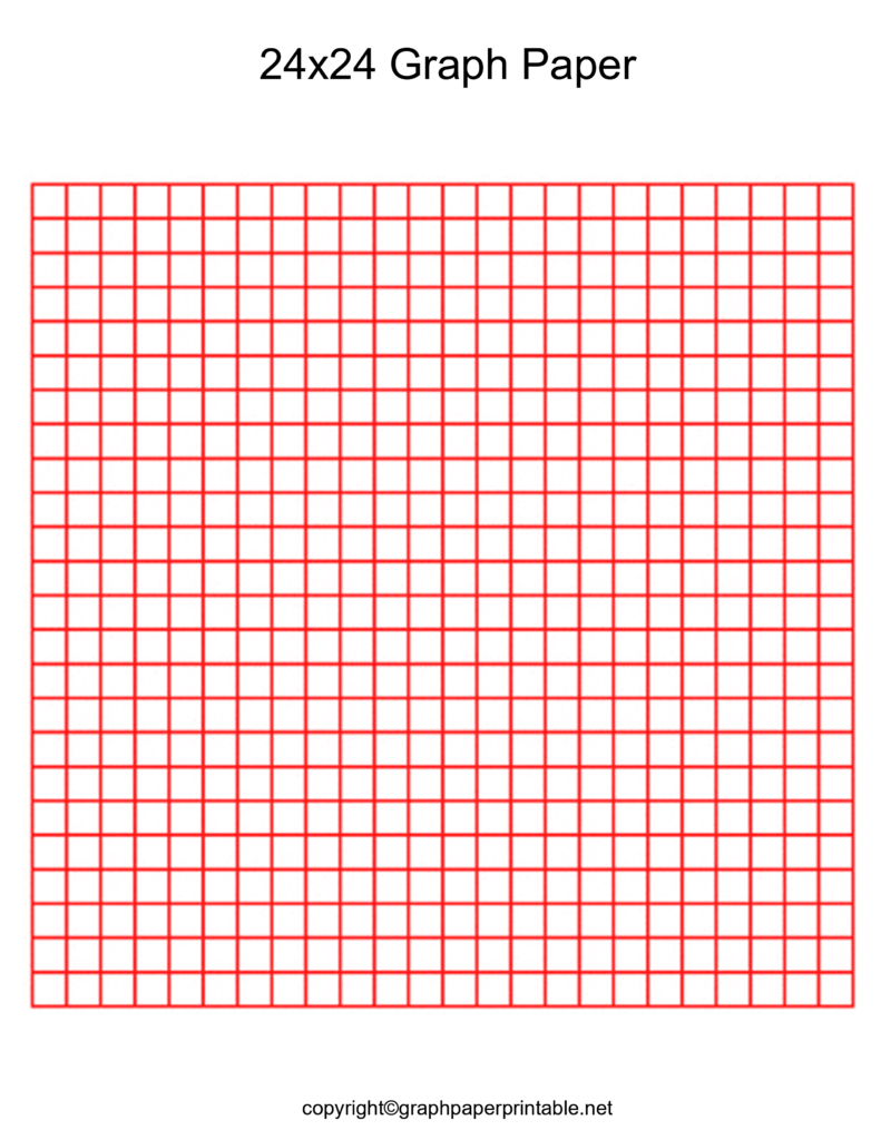 Graph Paper 24 x 24 Printable