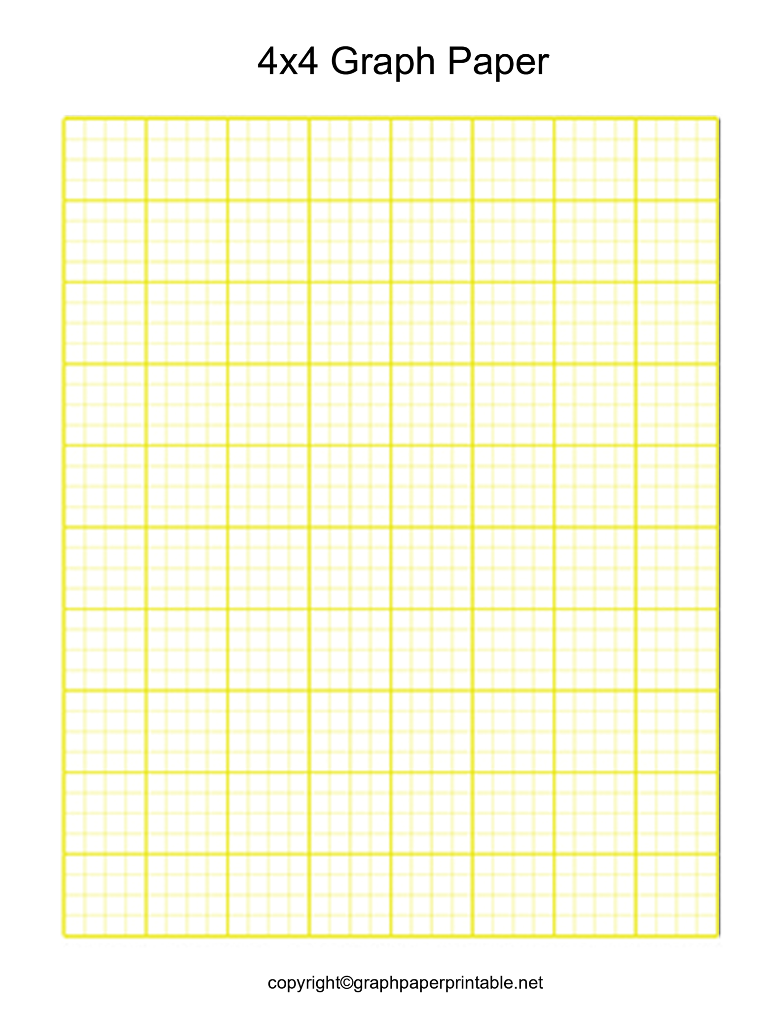 4x4 Graph Paper Printable Template in PDF