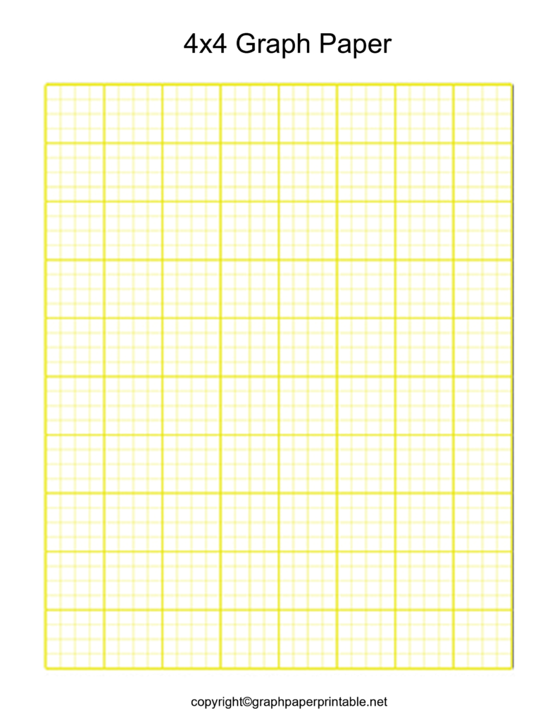 Printable 4x4 Grid Paper