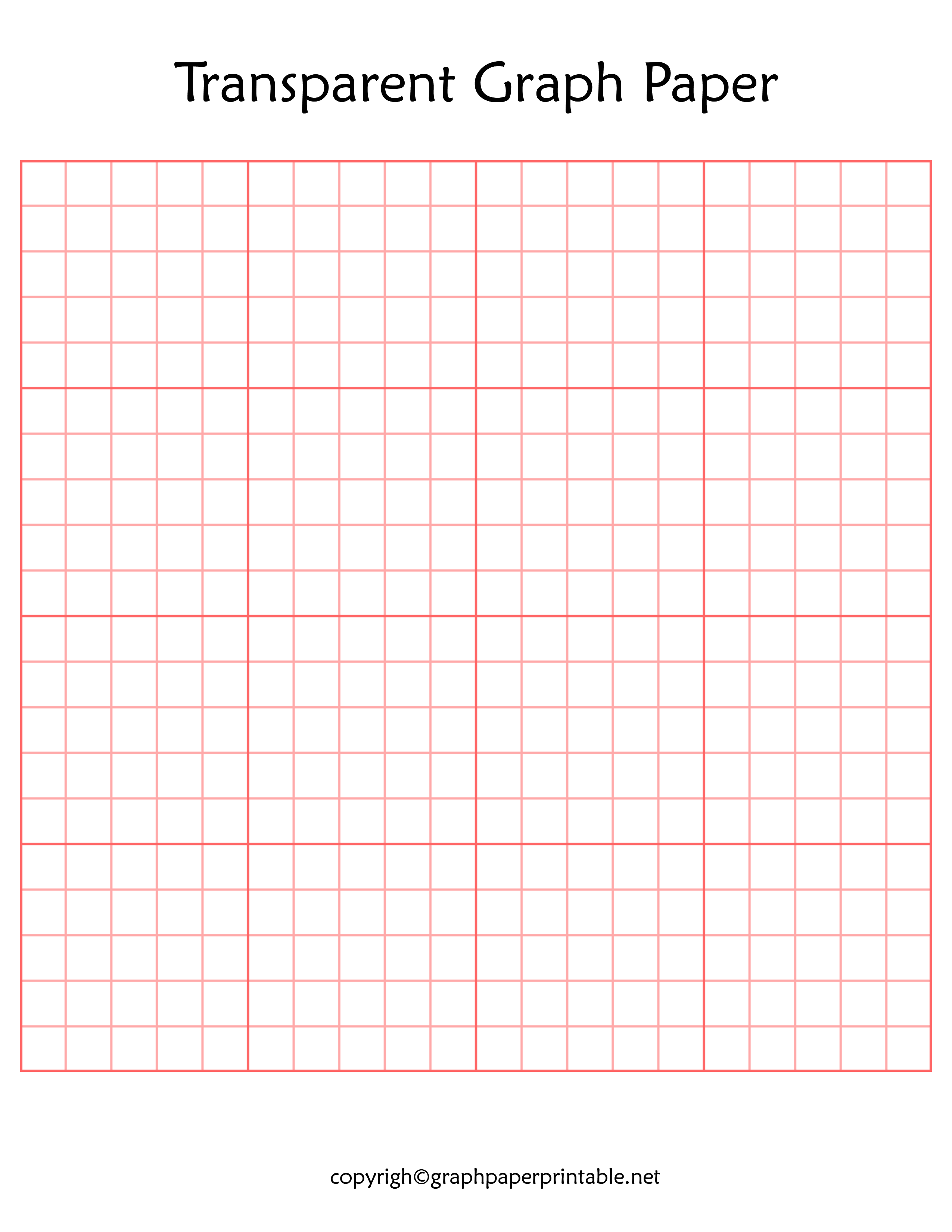 Printable Transparent Graph Paper