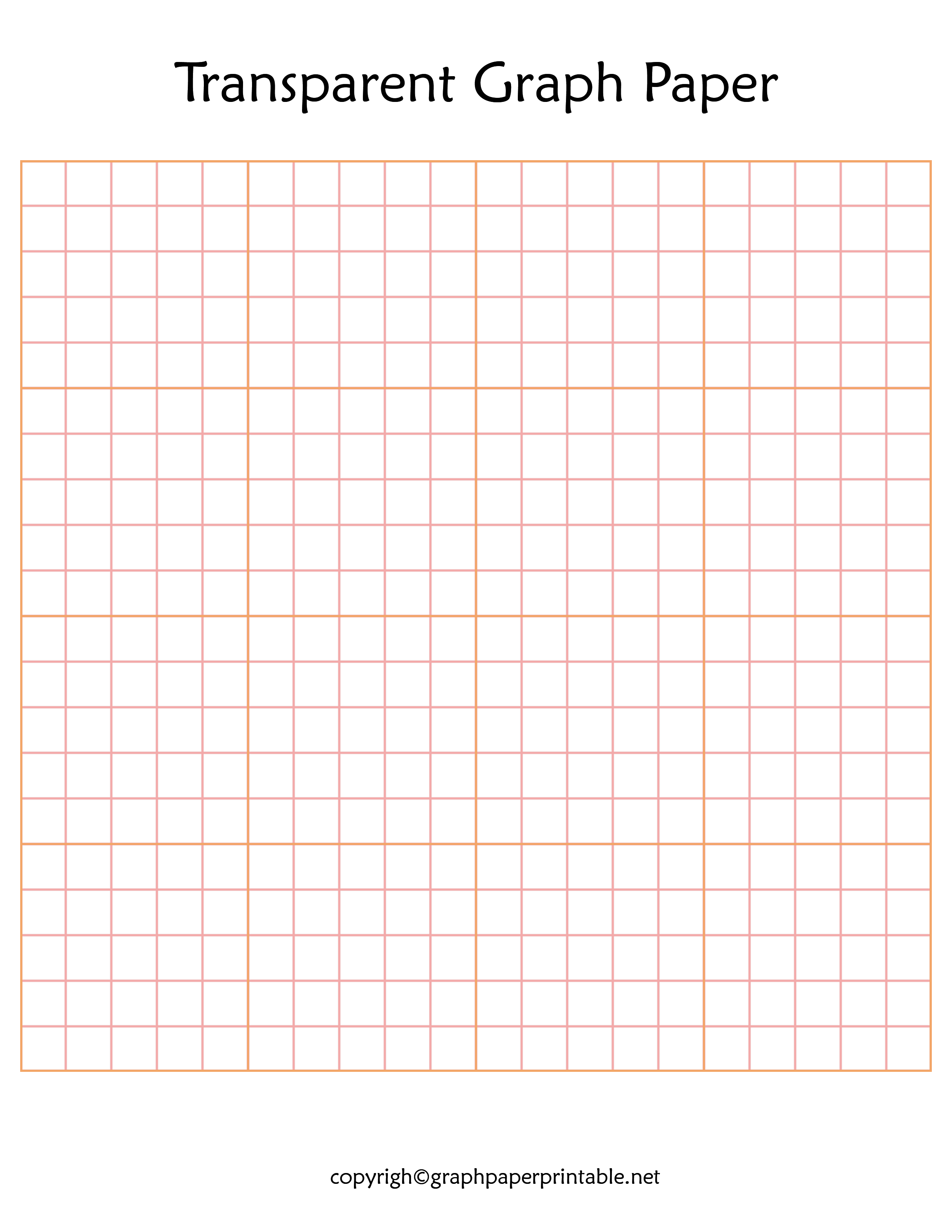 Printable Transparent Grid Template