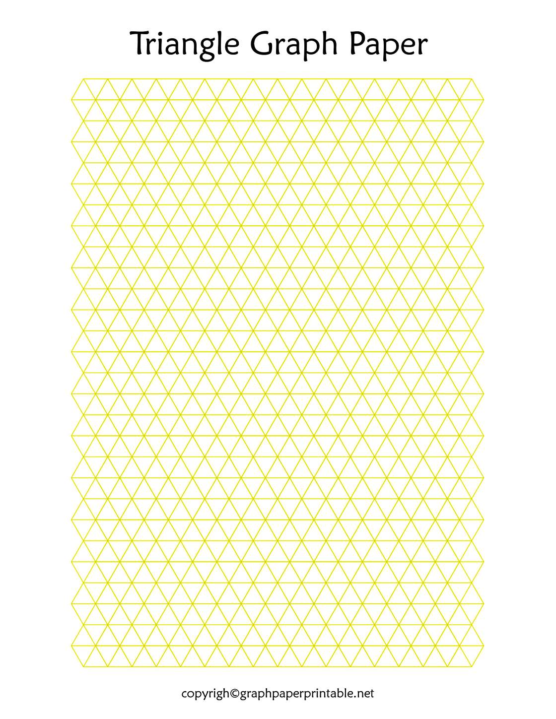 Printable Triangle Graph Paper
