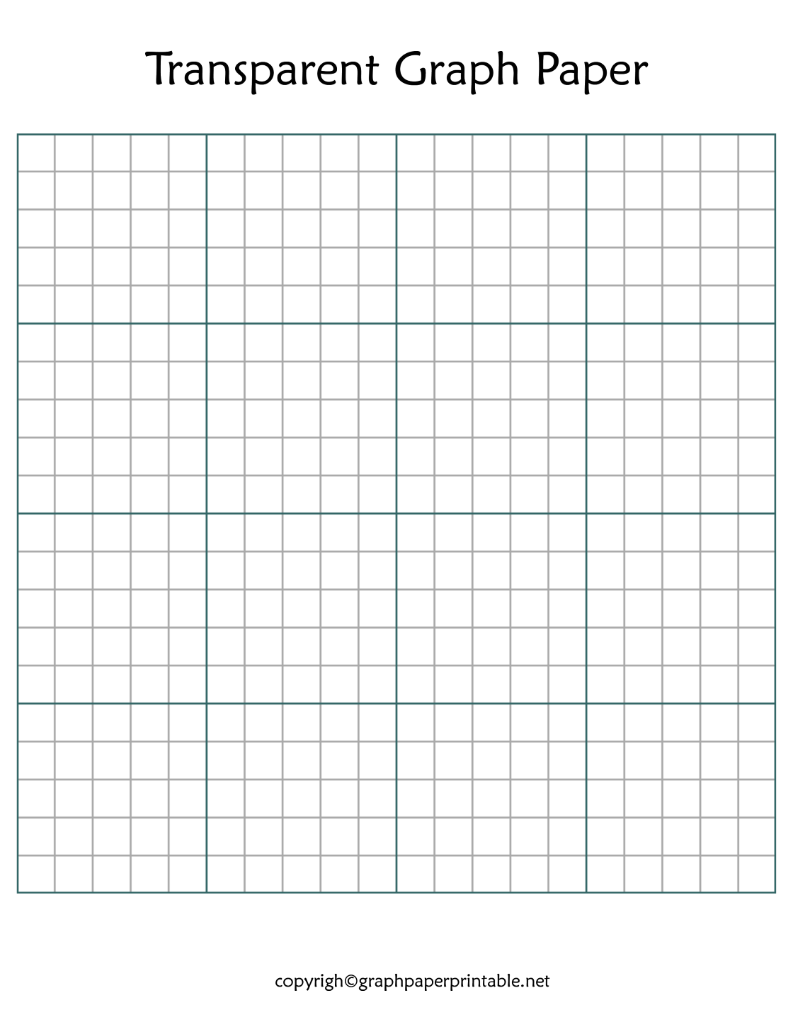 Transparent Graph Paper